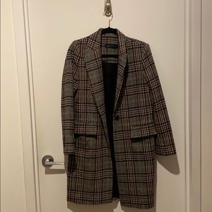 Zara Plaid Wool Coat